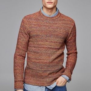 Zara Men Colored Twisted Yarn Sweater 